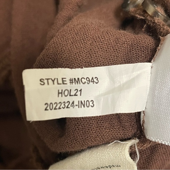 Madewell Lightspun Lightweight Gauze Tapered-Leg Jumpsuit Hot Cocoa Brown Sz 14 - Picture 8 of 9